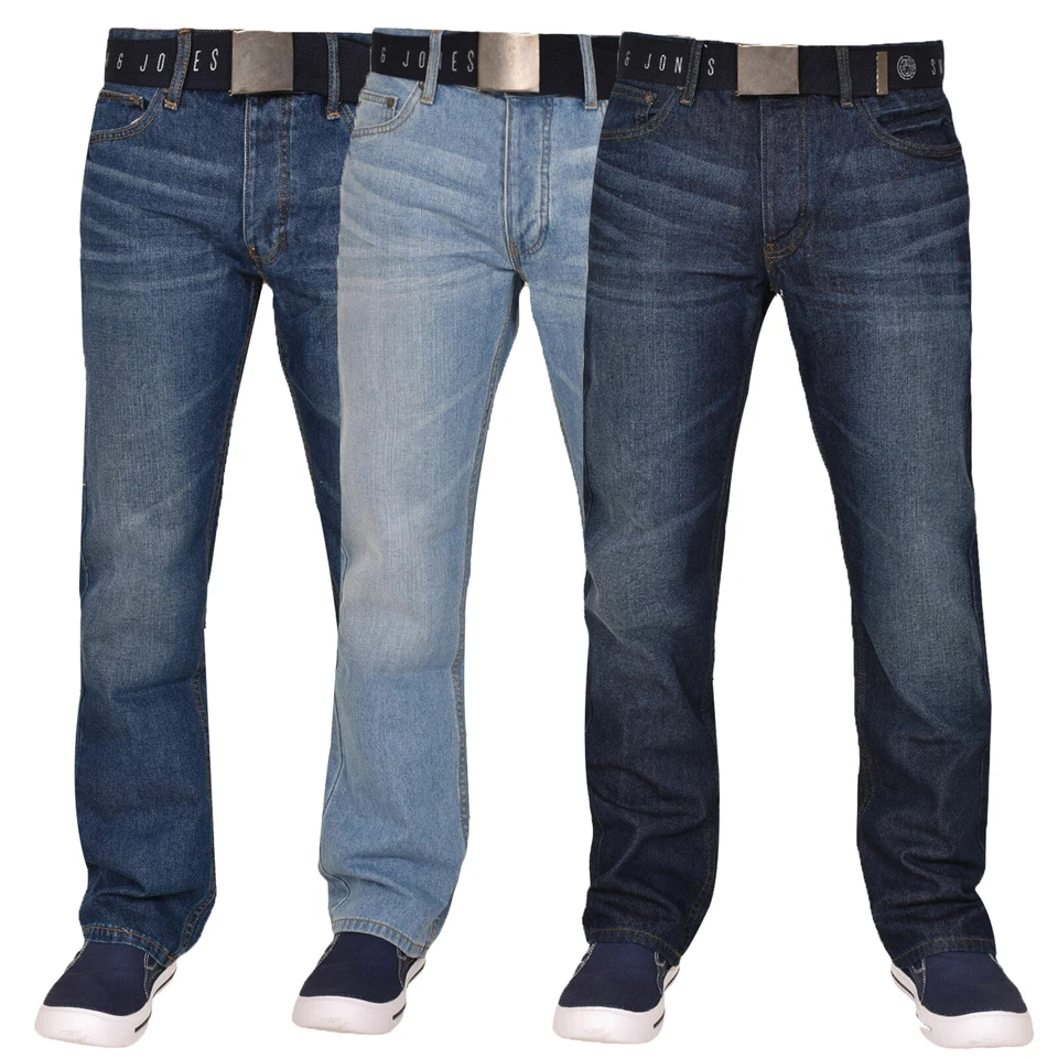 Pantalones de mezclilla de corte bota para hombre elásticos pierna ancha acampanados acampanados todas las tallas del Reino Unido Foto 1 de 1