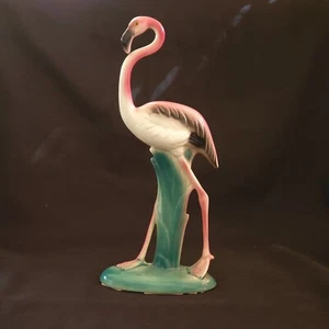 Figura Flamenco Rosa Maddux de California Cerámica De Pie 11 3/4" Alto LEER - Imagen 1 de 18