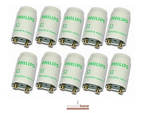 10 PEZZI  Philips S2 Ecoclick STARTER PER LAMPADE FLUORESCENTI 4-22 Watt - Foto 1 di 1