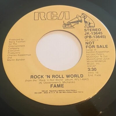 Fame: Rock 'N Roll World (Mono) / (Stereo) 45 - RCA - Image 1 of 2