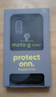 Onn Moto G Pure Rugged Case Black Fits Motorola