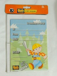 ~BOB THE BUILDER ~ 20-PARTY INVITATIONS W/ENVELOPES - 8 1/2" X  6"  PARTY - Picture 1 of 1