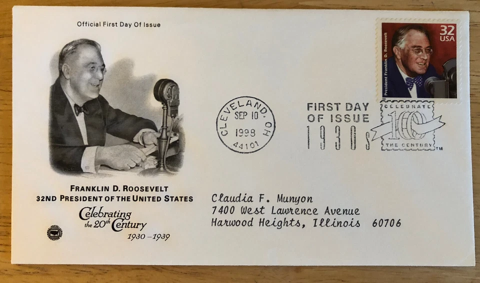 Franklin Roosevelt 32nd President Of The United States First Day Of Issue Stamps - Image 1 of 1