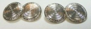 Antique Art Deco Cufflinks Platinum 13K Yellow Gold JR Woods & Sons Fine - Picture 1 of 6
