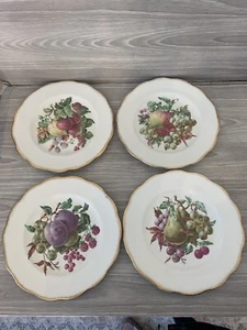 4 QUEEN ANNE FRUIT SERIE - FINE BONE CHINA - ENGLAND - 8" Salat-/Dessertteller - Bild 1 von 4