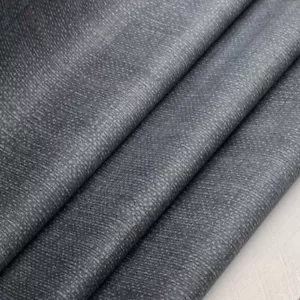 Tela con patrón de tejido de cesta de color negro - Se vende por yarda - Imagen 1 de 3