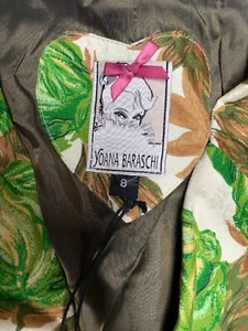 New Yoana Baraschi Women's Sz 8 Two-Button Cropped Jacket Notch Lapel 3/4 Sleeve - Picture 1 of 12