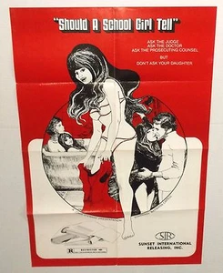 SHOULD A SCHOOL GIRL TELL? 1969 MOVIE POSTER German sexploitation BARBARA CAPELL - Picture 1 of 3