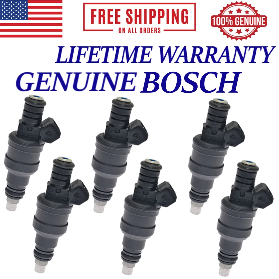 Set/6 OEM BOSCH Fuel Injectors For 1988-1990 Oldsmobile Toronado 3.8L V6 - Image 1 of 3