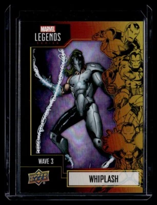 Tarjeta coleccionable Marvel Legends Series Wave 3 2021 #43 Whiplash Foil exclusiva de GME Foto 1 de 2