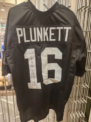 Raiders Jim Plunkett Signed Custom Jersey SB XV MVP JSA COA BUF - Image 1 of 3