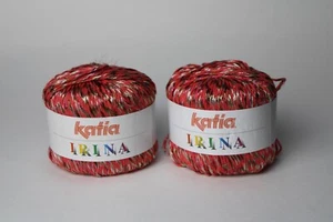 NEW Lot of 2 Cakes: Fil Katia Irina Yarn Pink & Metallic Color #13 50G 104 Yds - Picture 1 of 3