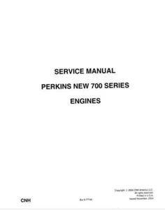 Perkins 700 series Engine Workshop Manual Delivered Today - Picture 1 of 4