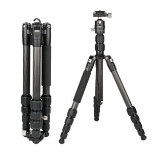Travel Lightweight Carbon Fiber Professional Tripod with Ball Head for DSLR - Picture 1 of 8