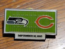 Seattle Seahawks VS Chicago Bears GAME DAY PIN 9/27/2009 PRE-OWNED