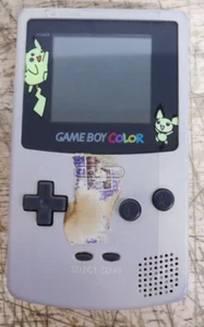 VINTAGE Nintendo GameBoy Color GBC System Pokemon Pikachu Silver Edition RARE - Picture 1 of 8