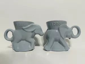 VTG Set Of 1986 Frankoma Political Coffee Mug/Cup GOP - DEM Collectible - Picture 1 of 15