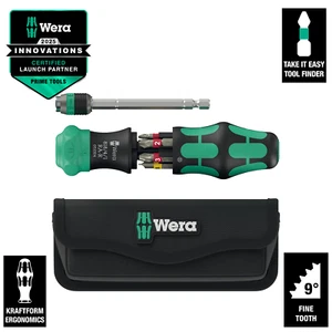 Wera Kraftform Kompakt 25 RA-R Ratchet Screwdriver Set With Pouch - 051515 - Picture 1 of 18