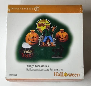 Juego de accesorios de Halloween Department 56 Village #56.53246 Pumpkin Howl-een - Imagen 1 de 15