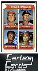 John Knox Andy Andre Thornton 1974 Topps #604 TTM/IP Auto Signed by 2