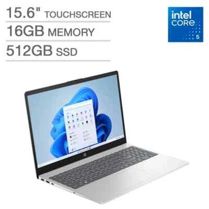 New HP 15.6'' FHD IPS Touchscreen Laptop Intel Core 5 120U 16GB 512GB SSD W11 - Picture 1 of 4