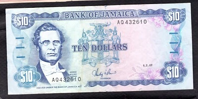 10 Dollars de Jamaïque 1987 Pick 71 Etat TB Envois  groupé possible - Photo 1/2