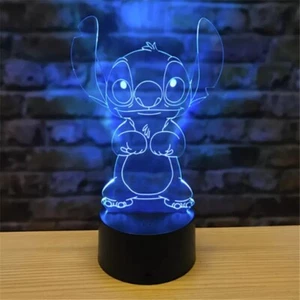 Lilo And Stitch LED Night Light Stitch Decoration 16 Colors Remote Control - Picture 1 of 12