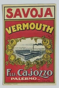 68451 Etichetta Pubblicitaria - Savoja Vermouth - F.lli Cajozzo - Palermo - Imagen 1 de 3