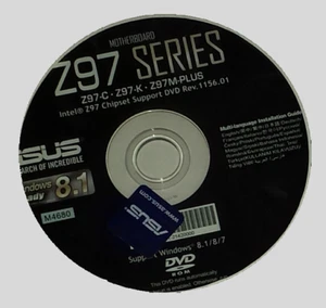 oryginalny sterownik płyty głównej asus cd dvd z97-k Series WIN 7 8 8.1 10 Windows nowy - Zdjęcie 1 z 1