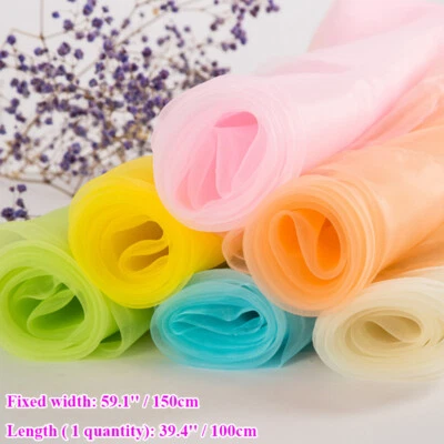 Organza Wedding Drape Craft Fabric Dress DIY Gauze Party Decor Cloth By Meter - image 1 of 4