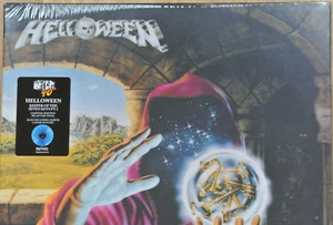 HELLOWEEN Keeper Of The Seven Keys Pt1 LP Ltd Blue Splatter Vinyl Poster Sealed - Picture 1 of 3