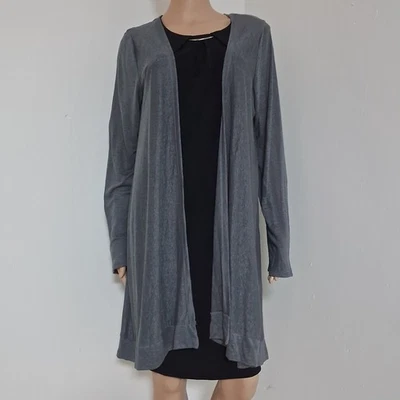 Suéter cárdigan Tahari para mujer talla M 100 % lino frente abierto Foto 1 de 4