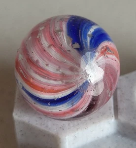 Antique German Handmade Paneled Onionskin Marble w/ 360 degree MICA .774 MINT- - Picture 1 of 16