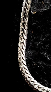 Mens Sterling Silver Cuban Chain beautiful heavy tight links 16.5inch 40g - Picture 1 of 19