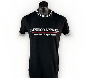 Emperor Apparel T Shirt Men's Size L/G Black New York/Tokyo/Paris Cotton Stretch - Bild 1 von 14