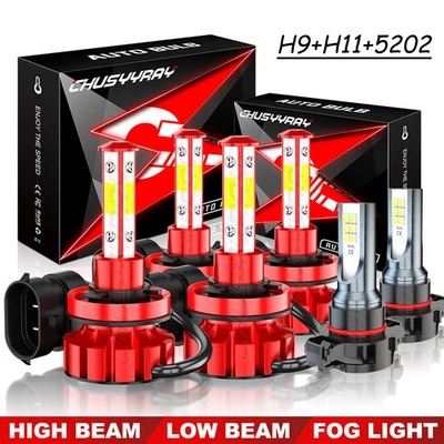 6x Para Dodge Grand Caravan 2011-2019 Kit Faros LED Blanco Bombillas Alta Baja Niebla Foto 1 de 4