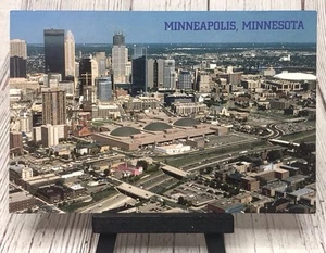 Minneapolis MN Minnesota Downtown Aerial View Postcard - Picture 1 of 4
