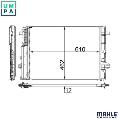 CONDENSER AIR CONDITIONING AC 446 000S FOR MERCEDES-BENZ GLA-CLASS/SUV 1.8L 4cyl - Image 1 of 4