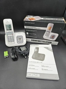 Silvercrest Komforttelefon mit AB silber - NEUWERTIG -  inkl neuer Akkus - Bild 1 von 5