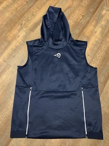 LA St Louis Rams Nike NFL On Field Sleeveless Performance Pullover Hooded Vest - Picture 1 of 14