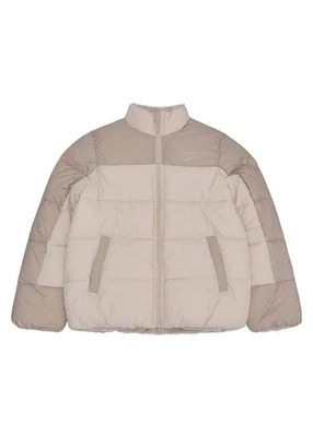 Reebok Womens Puffer Jacket Reversible Puffer Jacket Oatmeal Taupe Beige - Image 1 of 4