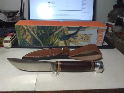 Marbles Gladstone Mich Hunter - Leather Handle Knife - Image 1 of 4