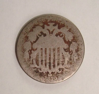 1870 Shield Nickel AG / G - Image 1 of 3