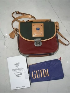 Piero Guidi Leder und Canvas Lineabold Caroline Umhängetasche Crossbody mit Schlüssel - Bild 1 von 13