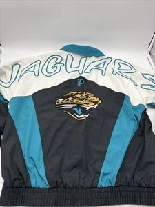 Jacksonville Jaguars NFL Pro Player Vtg Script Jacket Windbreaker Small - Picture 1 of 24