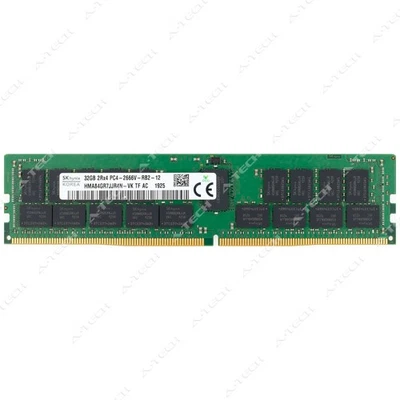 Hynix 32GB DDR4-2666 PC4-21300 2Rx4 ECC RDIMM Server Memory RAM HMA84GR7JJR4N-VK - Image 1 of 2