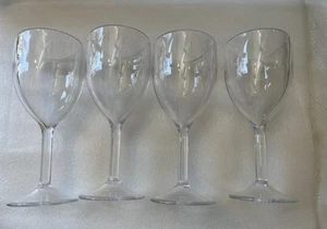 Vintage Acrylic Wine Glasses Lot Of 4 Used - Picture 1 of 6