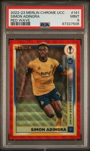 2022 Topps Merlin Simon Adingra True Rookie RC /5 Red Wave PSA 9 Pop 1 ,0 Higher - Picture 1 of 2