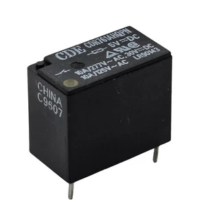 CDE 5V DC 10A Amp SPST Relay (0.72" Long x 0.40" Wide x 0.60" High) - Picture 1 of 6
