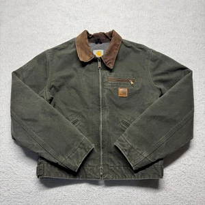 Vintage YYJ97 MOS Green Detroit Jacket Fleece Lined Youth Large 10-12 - Picture 1 of 16